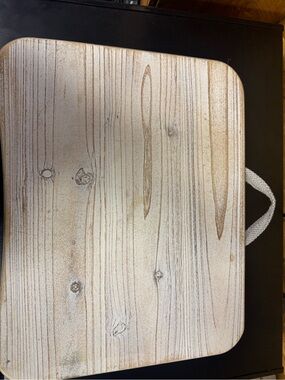 Wood-Grain Lap Desk with Handle - Beige/Tan